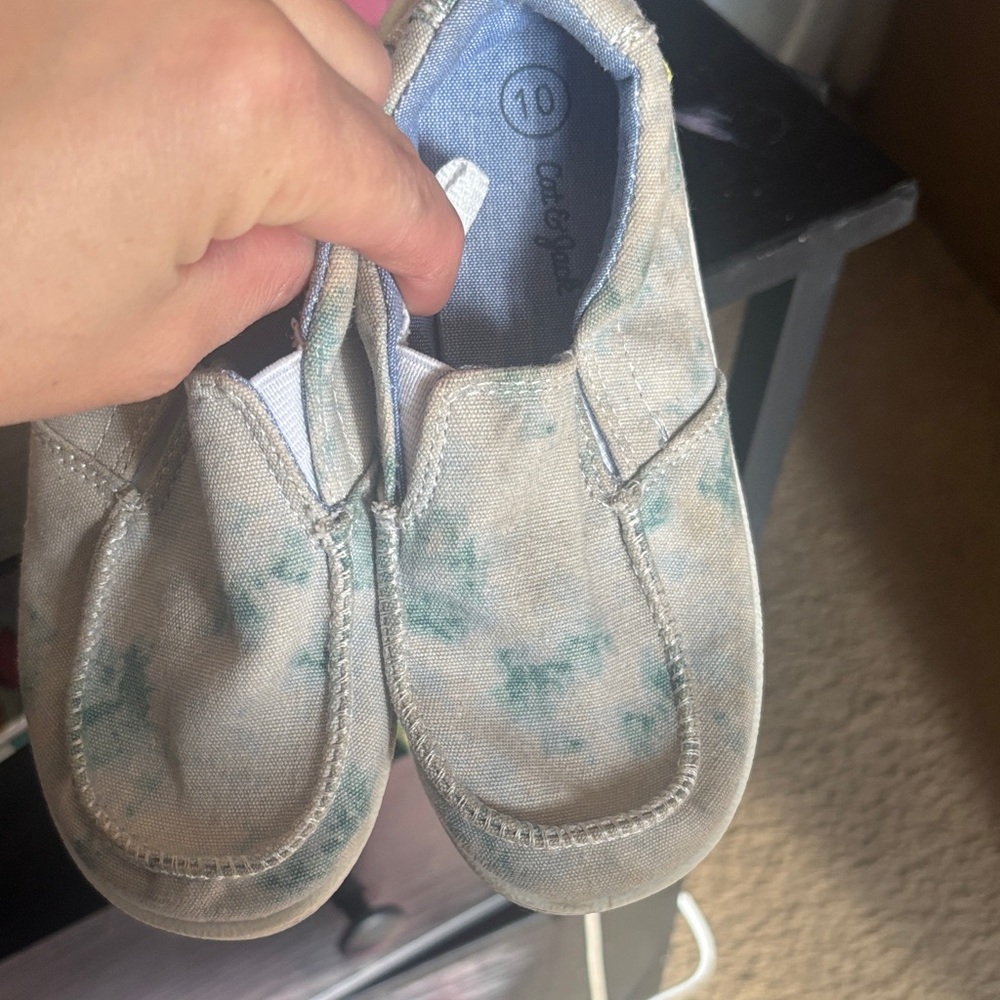 Cat & Jack Kids Moccasins - Green and Tan